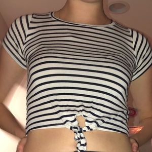 Striped tie top